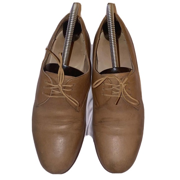 Dieppa Restrepo Cali Natural Tan Leather Brogue Oxford‎ Shoes Flats Size 8 Women - Picture 1 of 14
